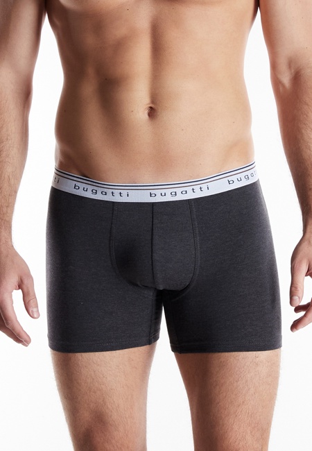 BUGATTI Herren Long-Pants schwarz uni 3er Pack