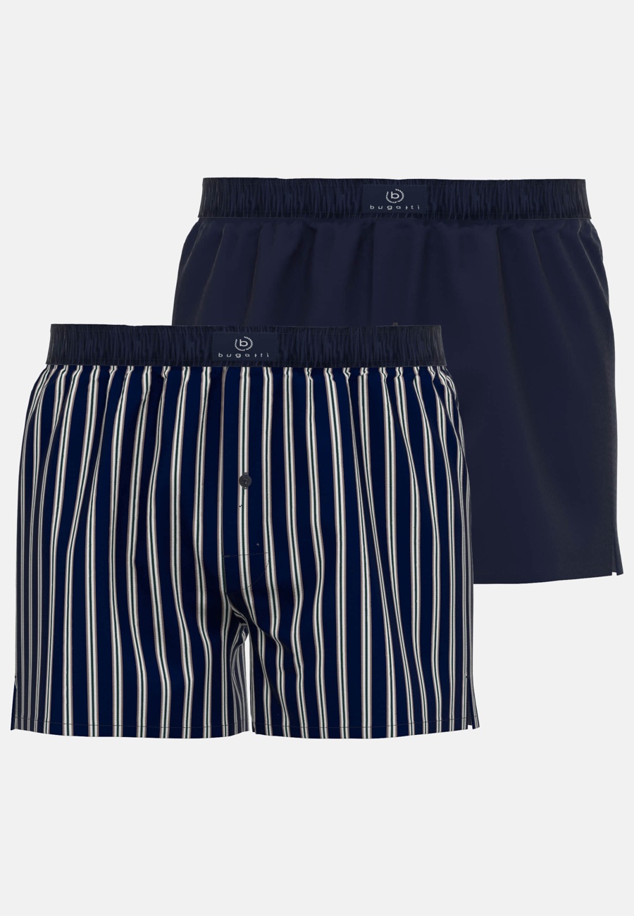 BUGATTI Herren Boxershort blau bedruckt 2er Pack