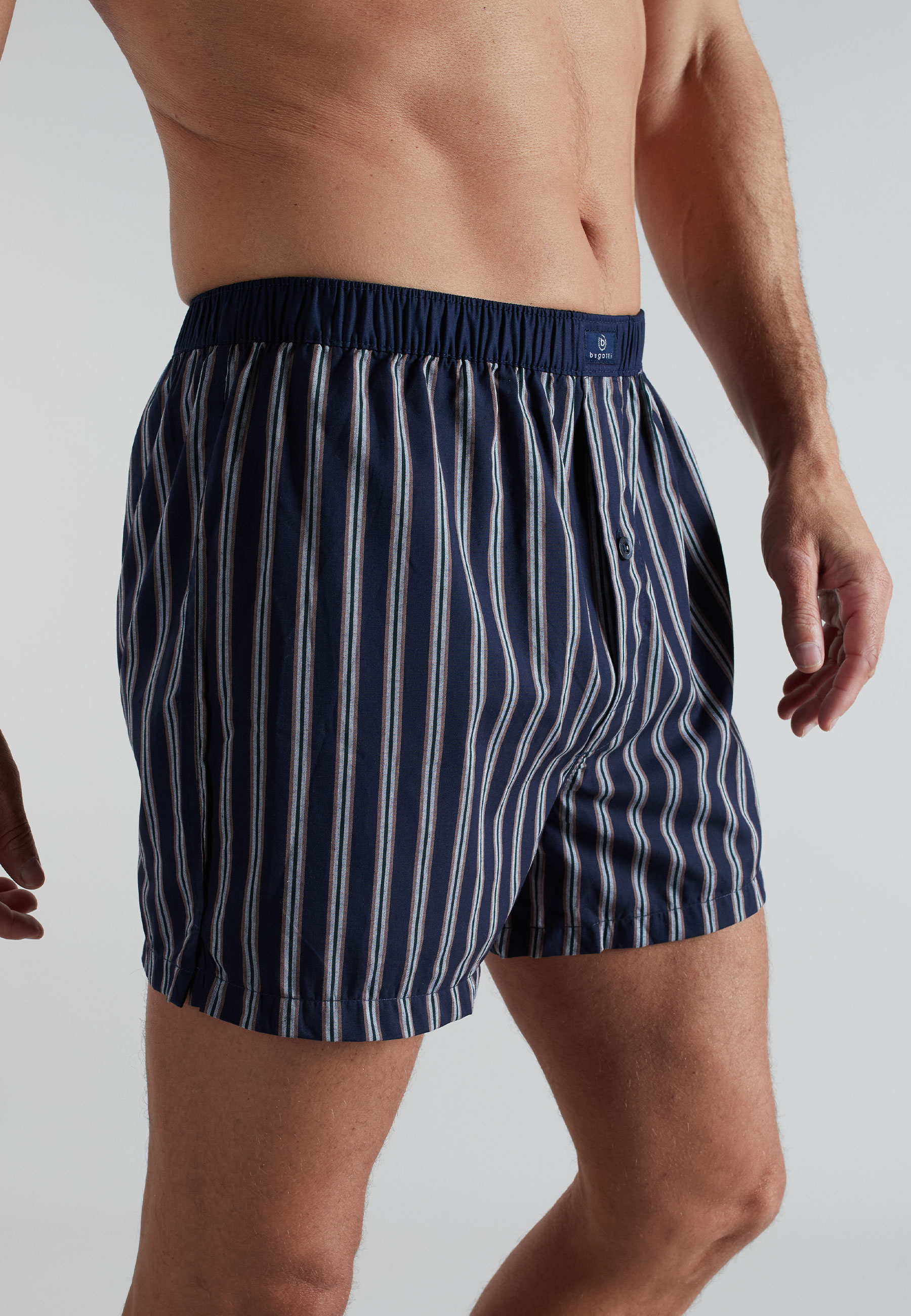 BUGATTI Herren Boxershort blau bedruckt 2er Pack