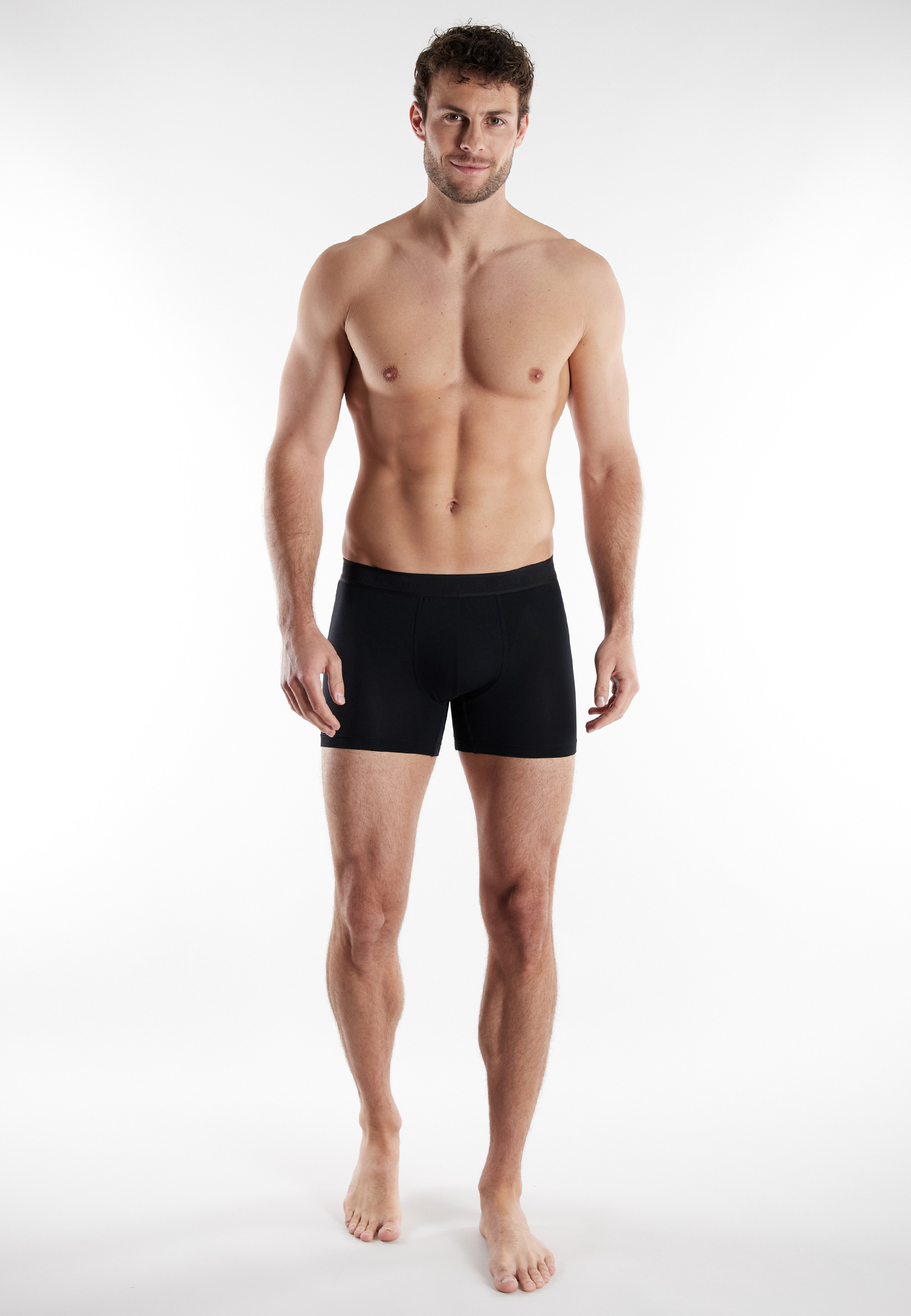 BUGATTI Herren Long-Pants schwarz uni