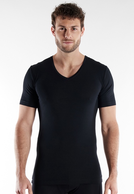 BUGATTI Herren Shirt schwarz uni