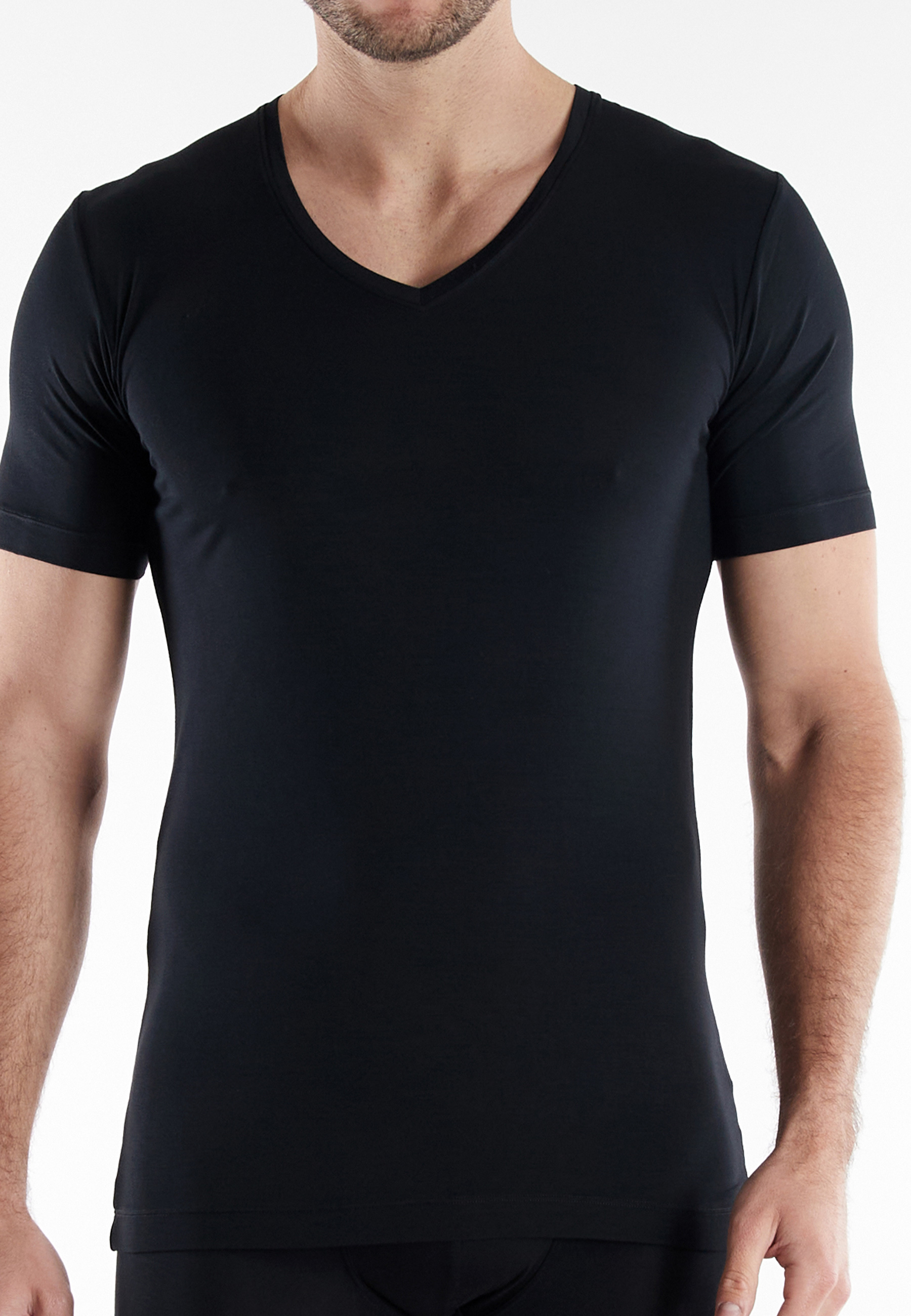 BUGATTI Herren Shirt schwarz uni