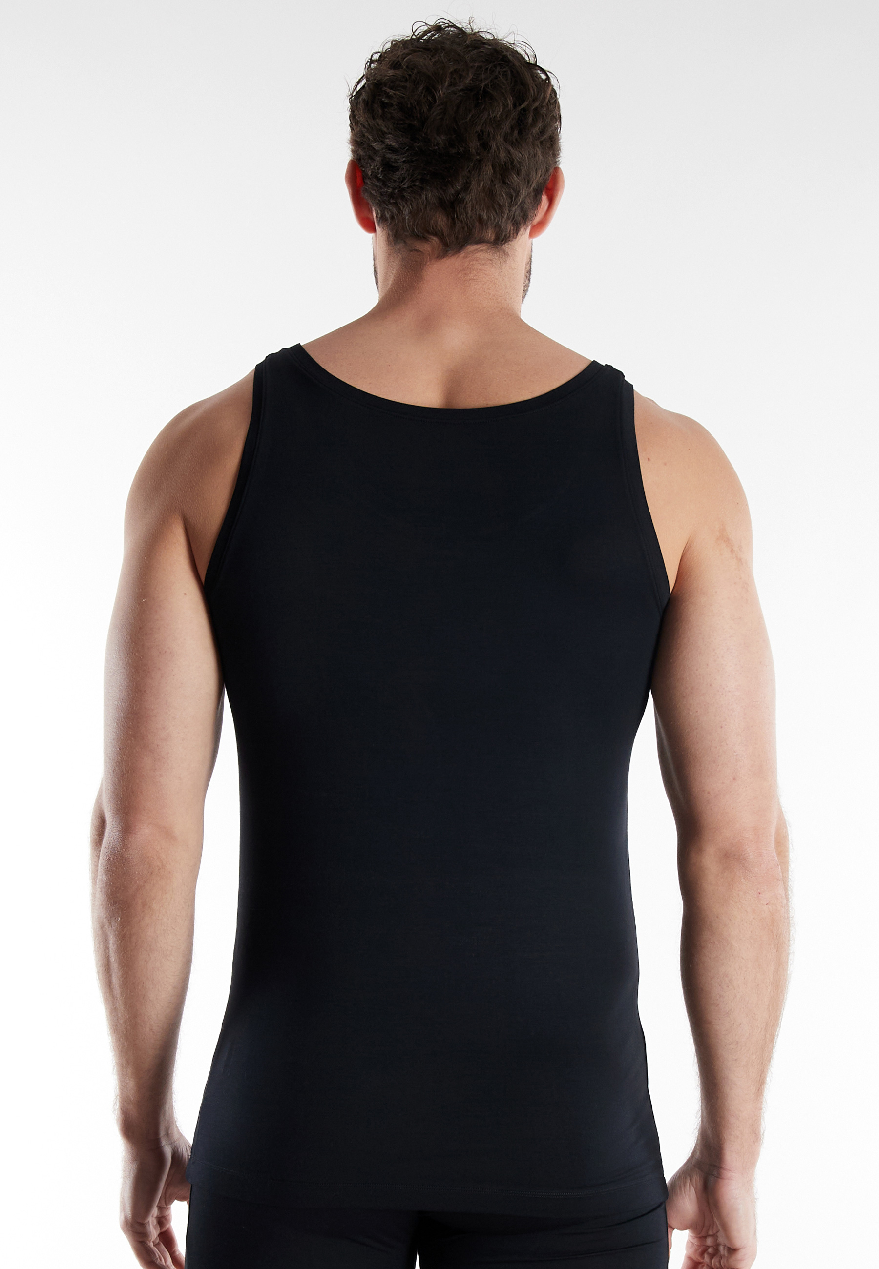 BUGATTI Herren Unterhemd schwarz uni
