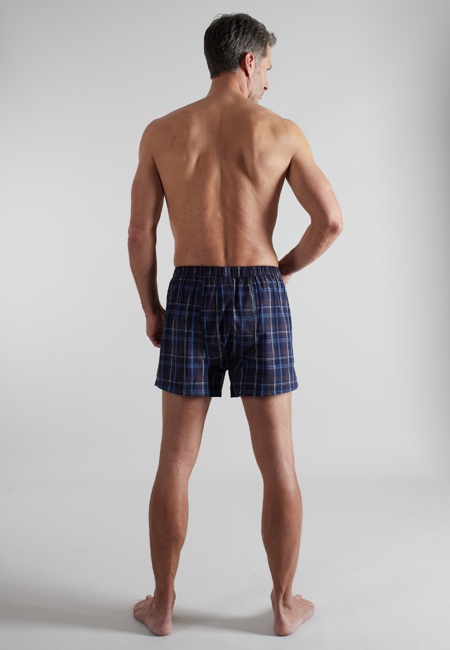 BUGATTI Herren Boxershort blau kariert 2er Pack