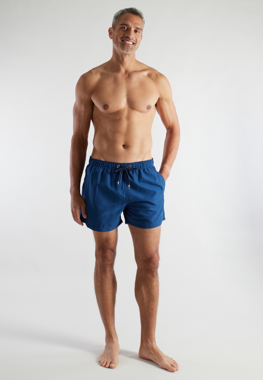 BUGATTI Herren Badeshorts blau uni