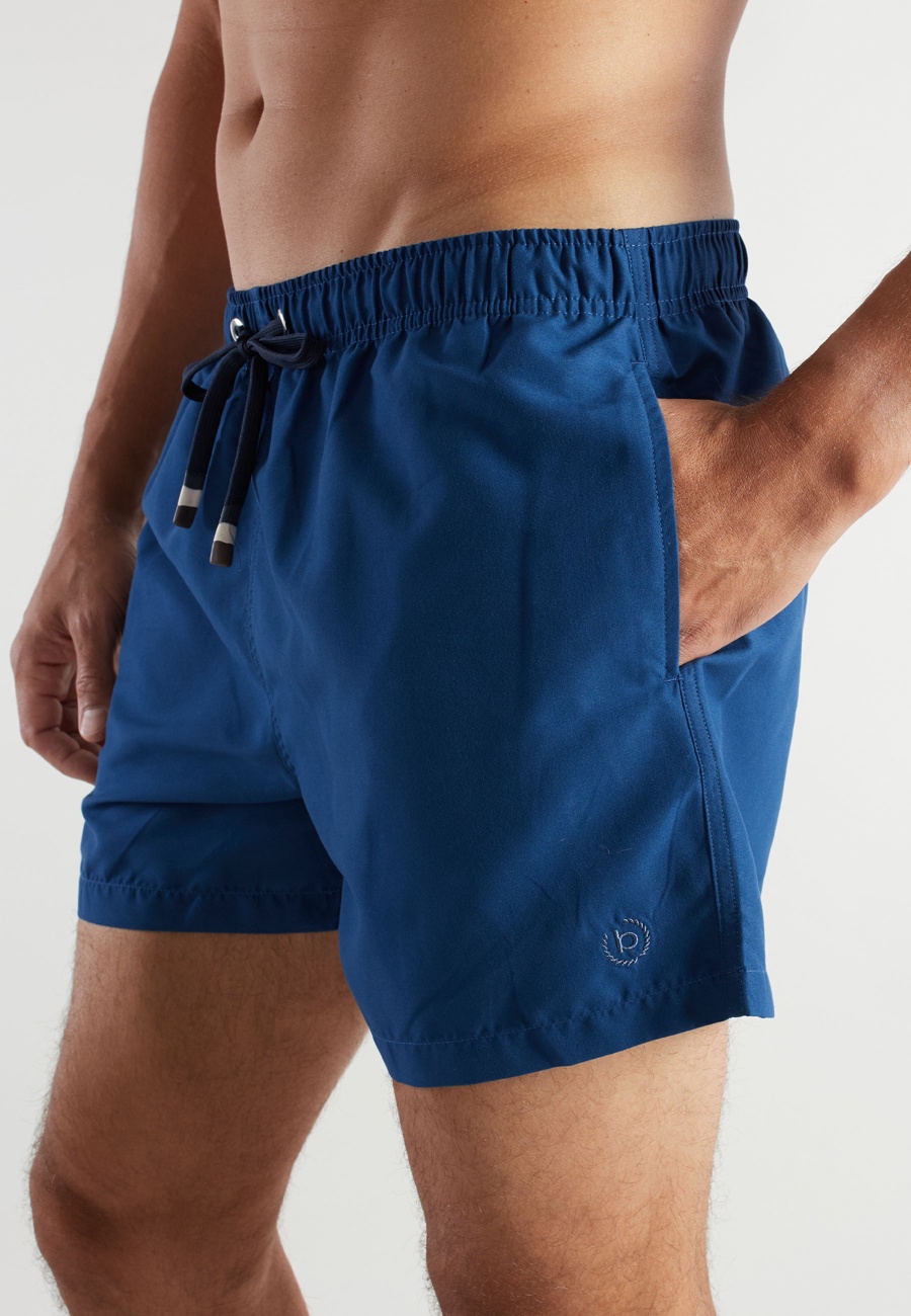 BUGATTI Herren Badeshorts blau uni