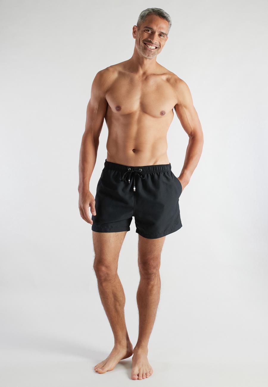 BUGATTI Herren Badeshorts schwarz uni
