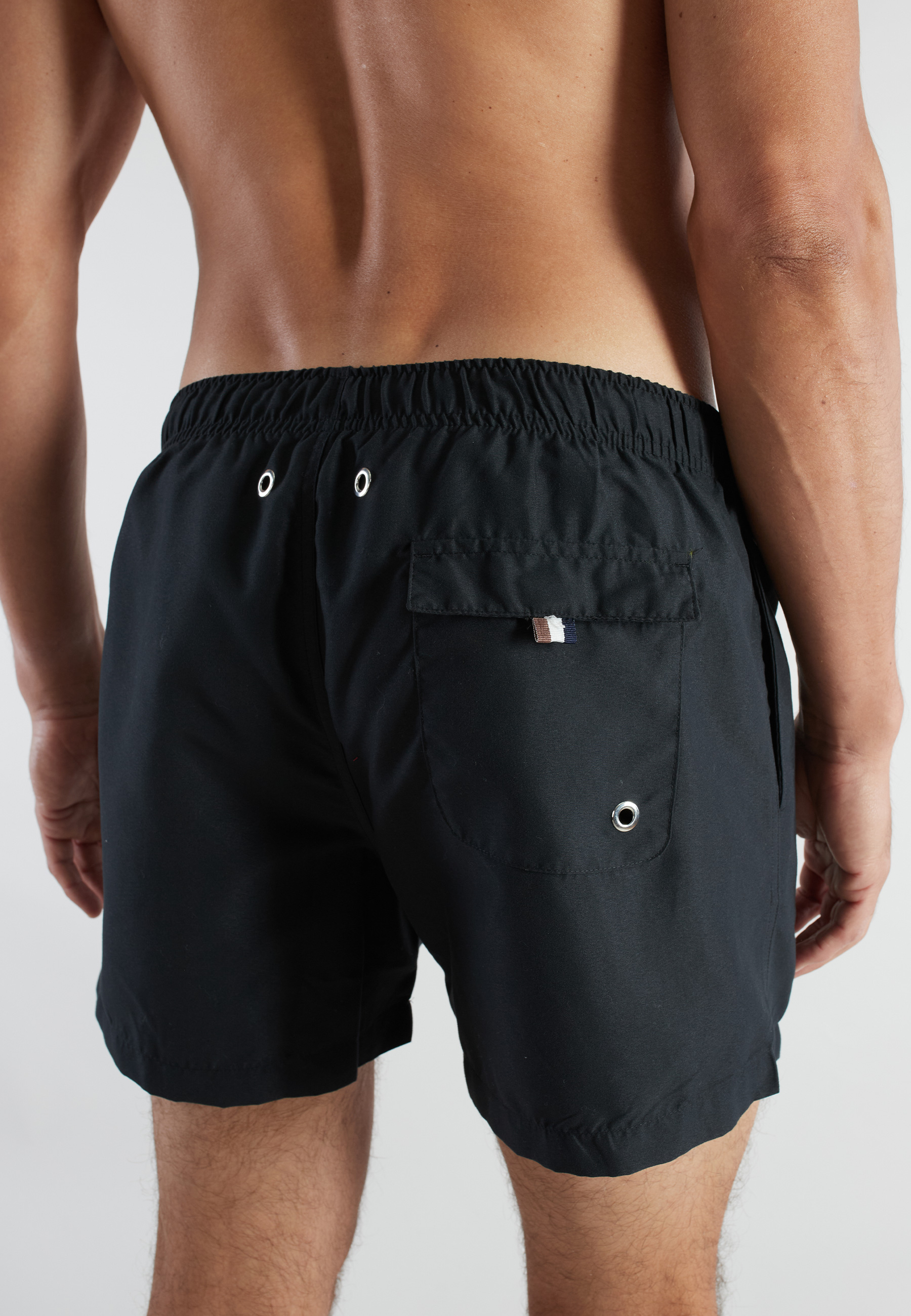 BUGATTI Herren Badeshorts schwarz uni