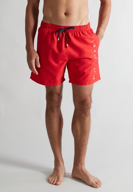 BUGATTI Herren Badeshorts rot uni