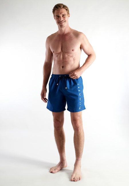 BUGATTI Herren Badeshorts blau uni