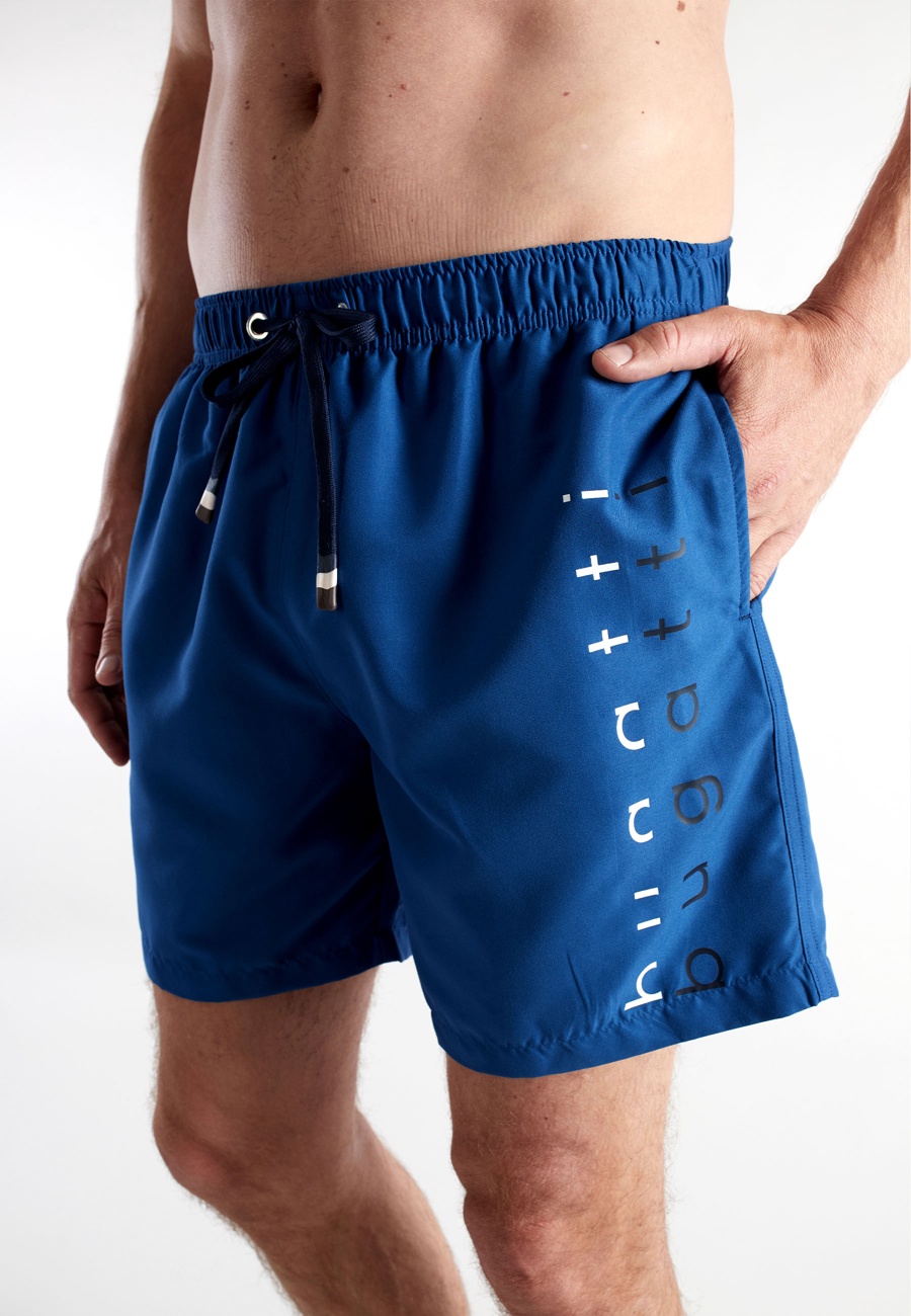 BUGATTI Herren Badeshorts blau uni