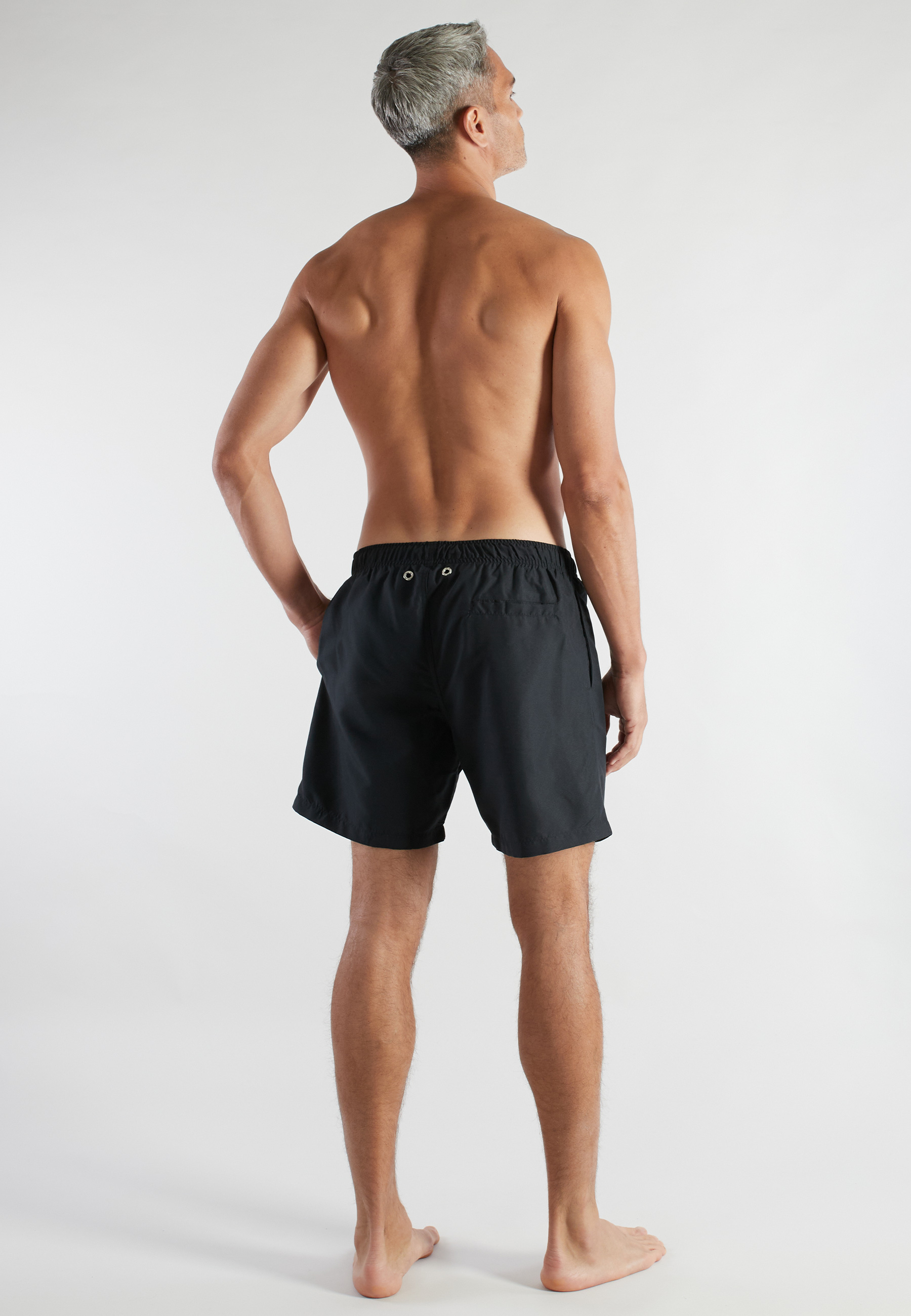 BUGATTI Herren Badeshorts schwarz uni