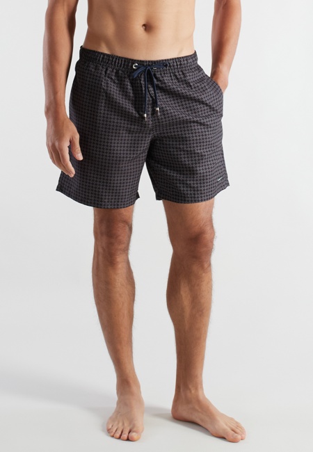 BUGATTI Herren Badeshorts schwarz bedruckt