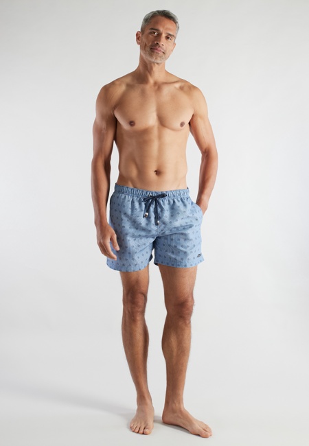 BUGATTI Herren Badeshorts blau bedruckt