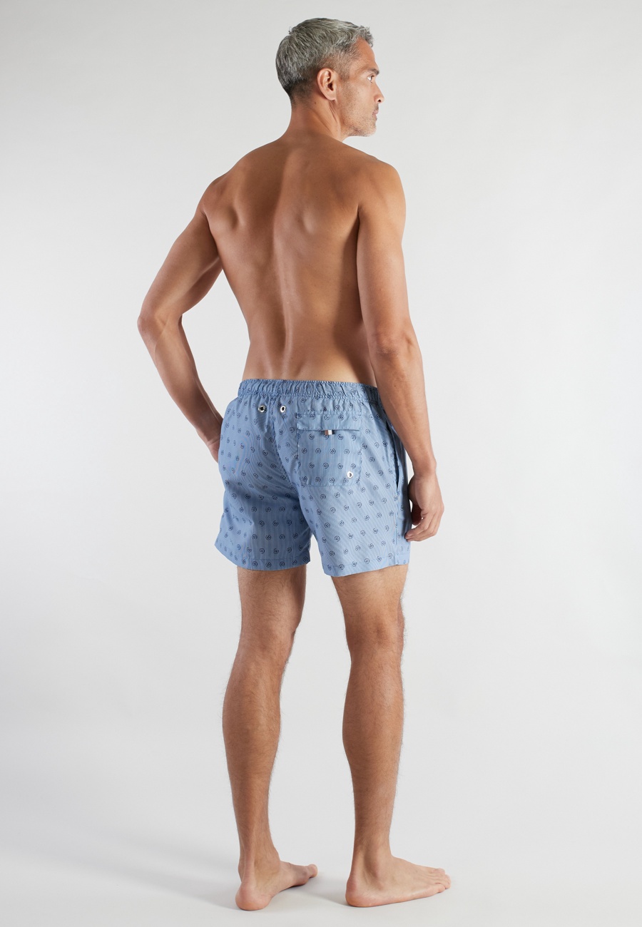 BUGATTI Herren Badeshorts blau bedruckt
