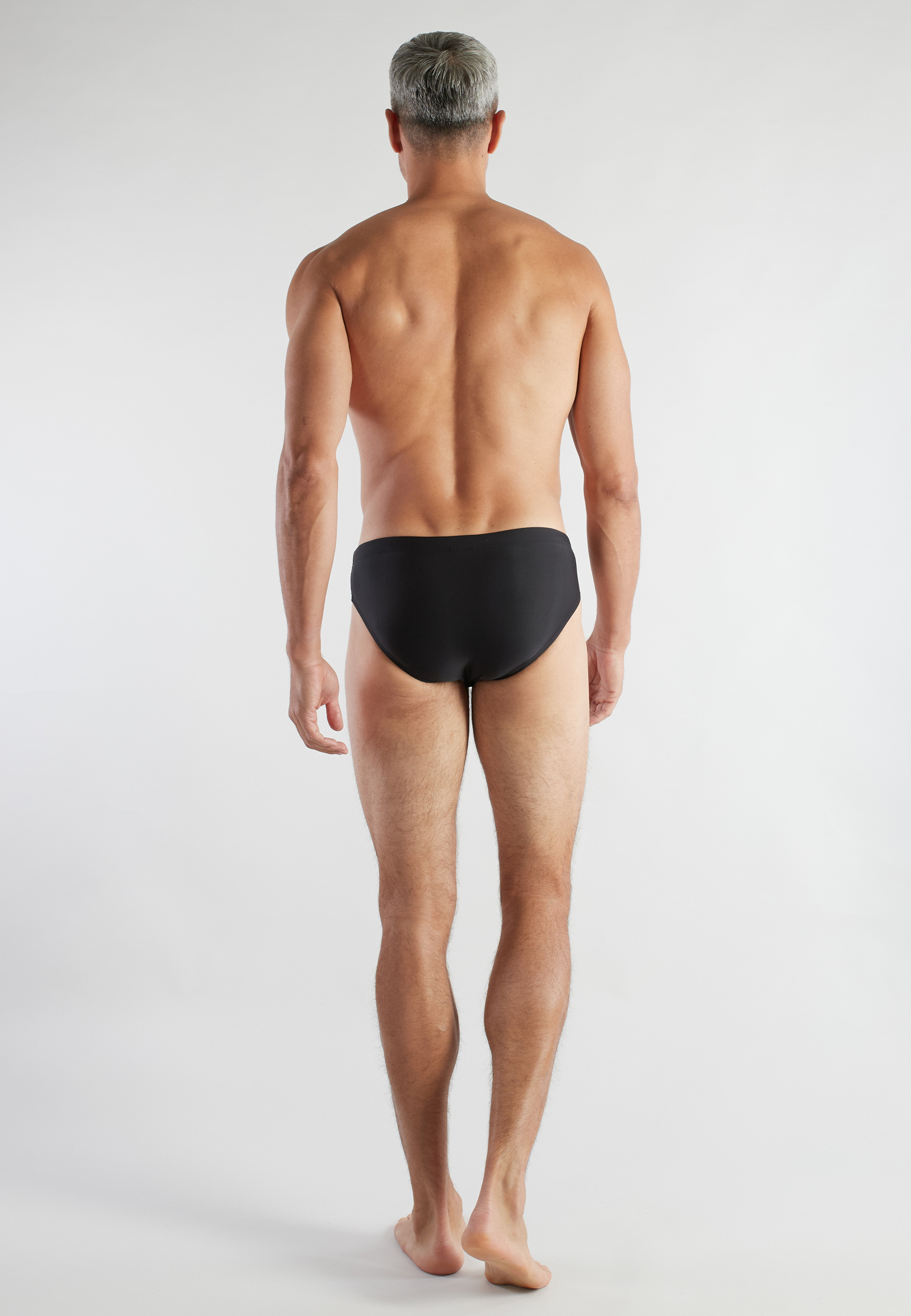 BUGATTI Herren Badeslip schwarz uni