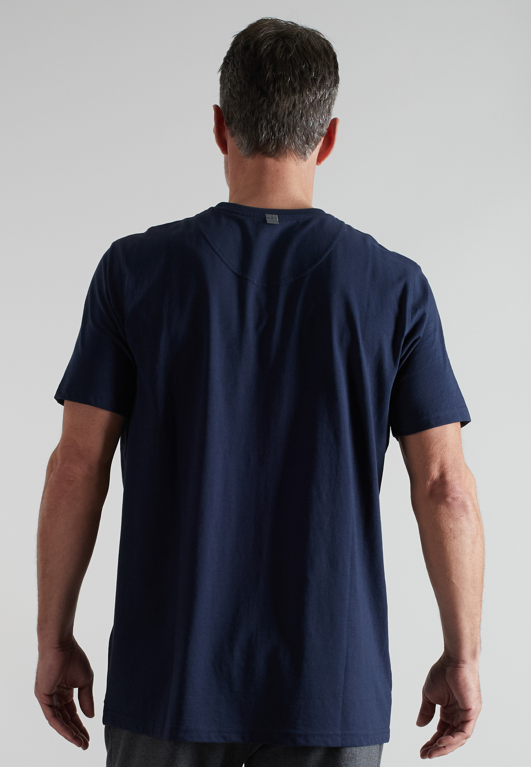 BUGATTI Herren T-Shirt blau uni