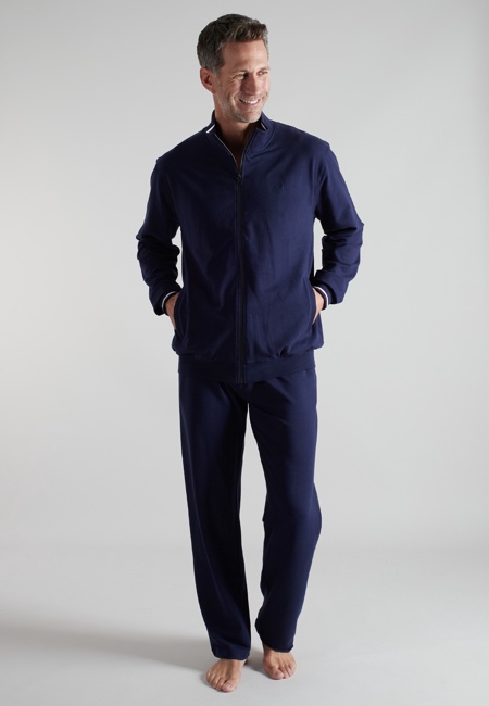 BUGATTI Herren Trainingsanzug blau uni