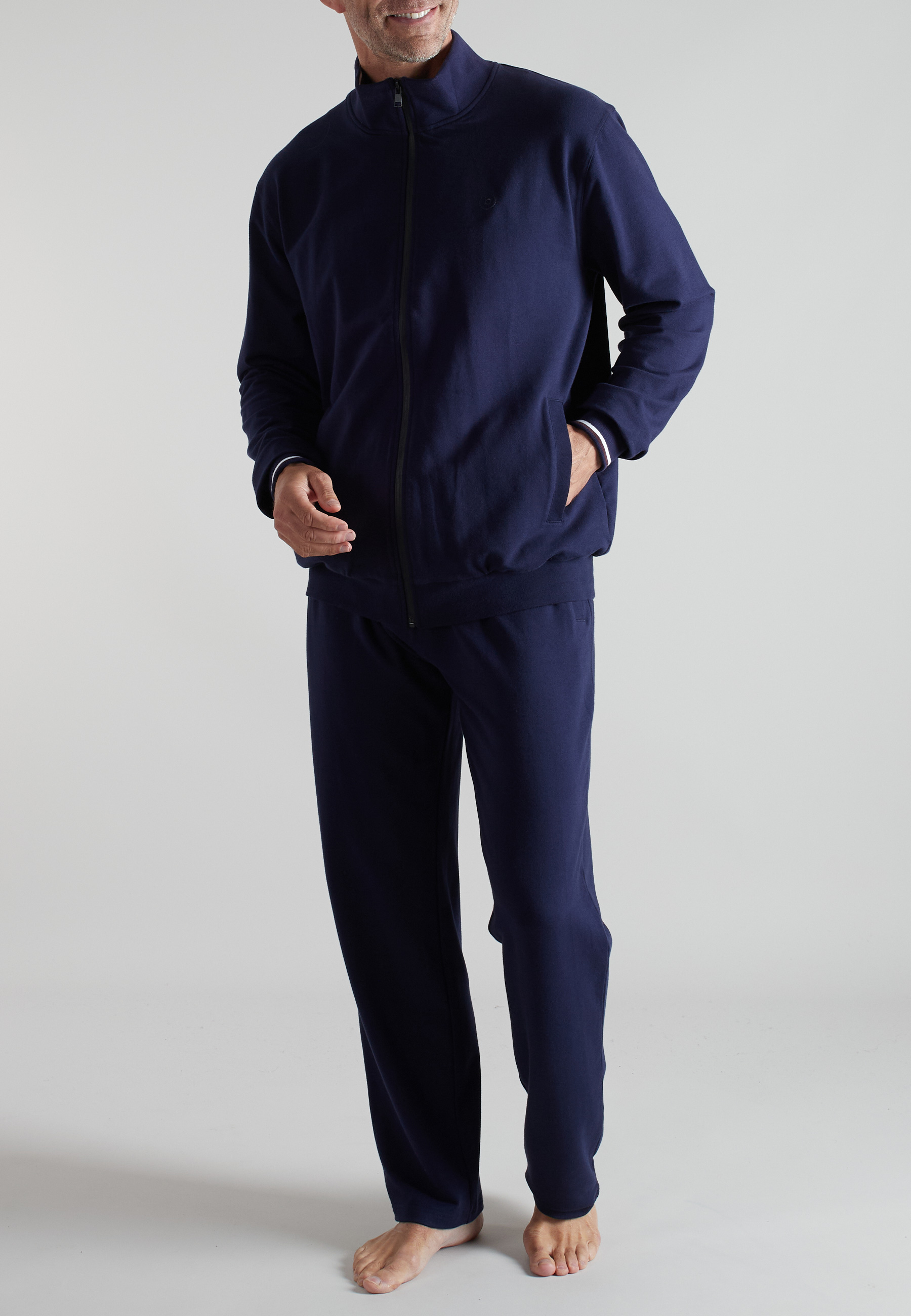 BUGATTI Herren Trainingsanzug blau uni