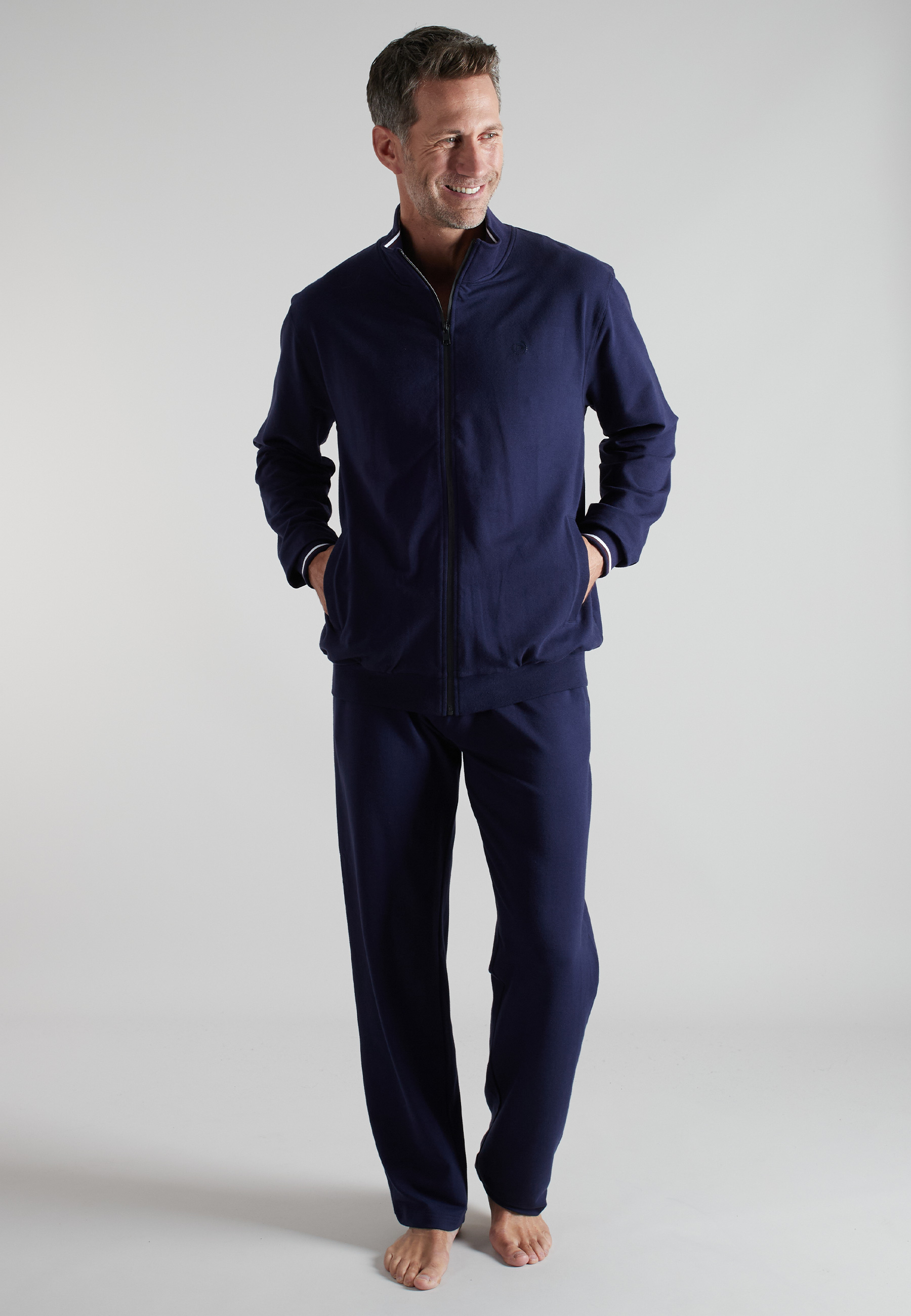 BUGATTI Herren Trainingsanzug blau uni