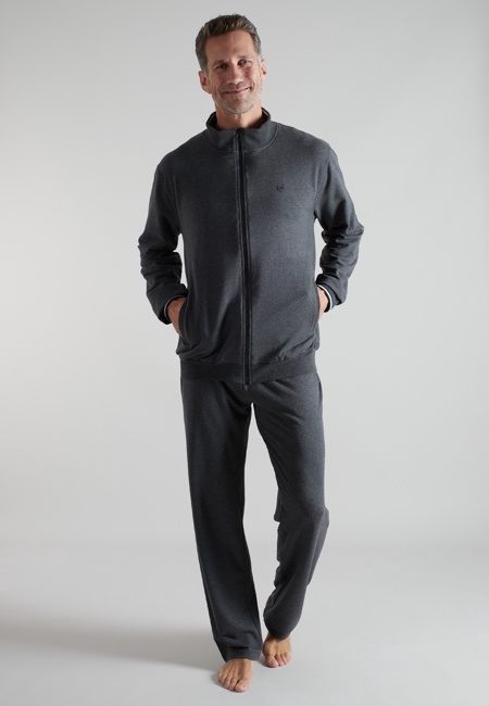 BUGATTI Herren Trainingsanzug grau uni