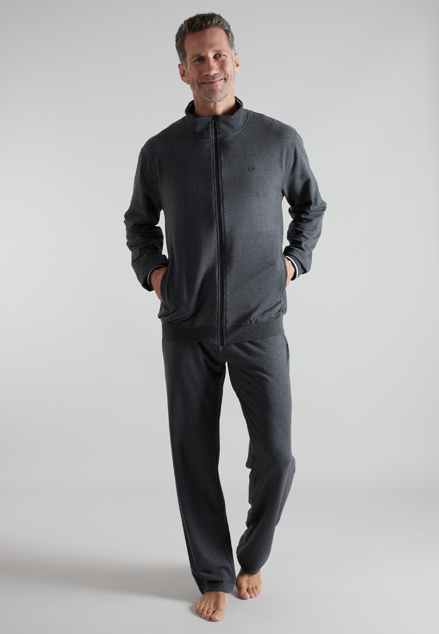 BUGATTI Herren Trainingsanzug grau uni