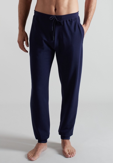 BUGATTI Herren Lange-Hose blau uni