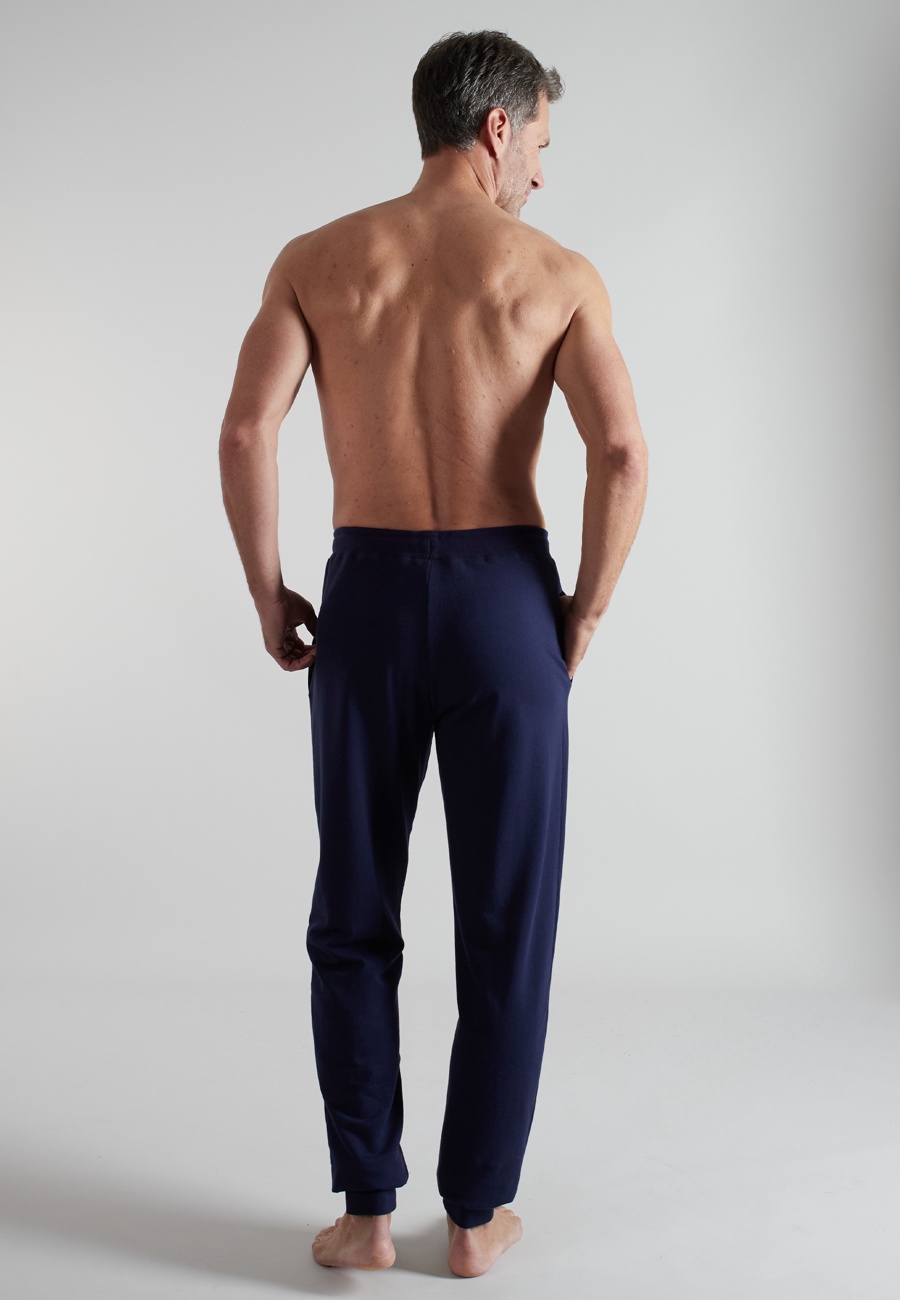 BUGATTI Herren Lange-Hose blau uni