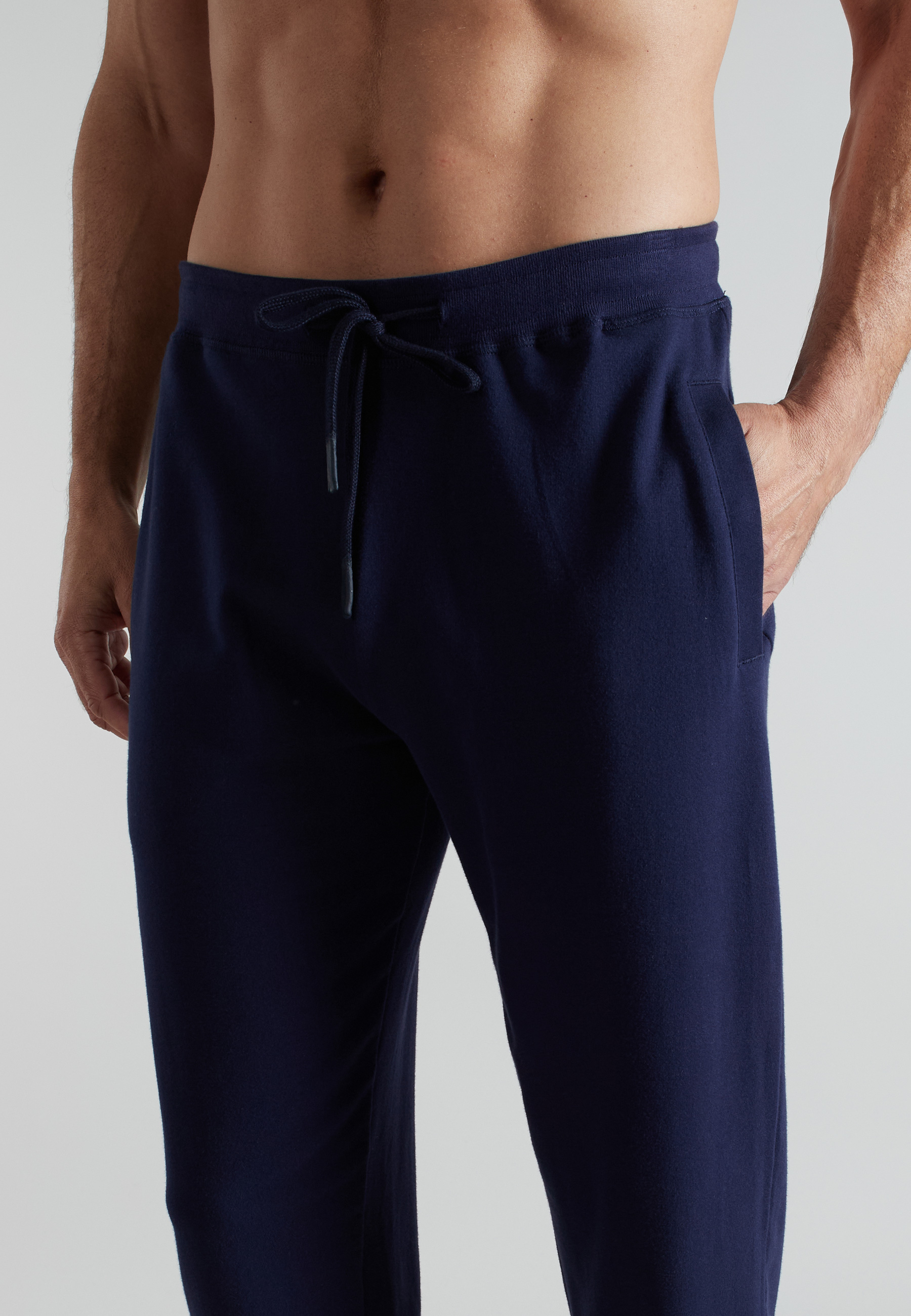 BUGATTI Herren Lange-Hose blau uni