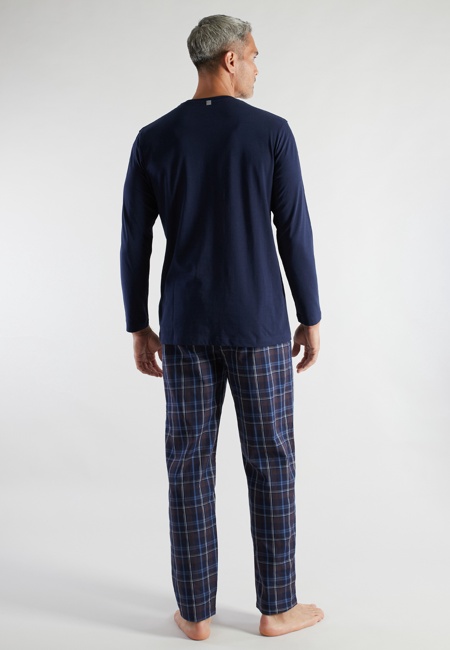 BUGATTI Herren Longsleeve blau uni