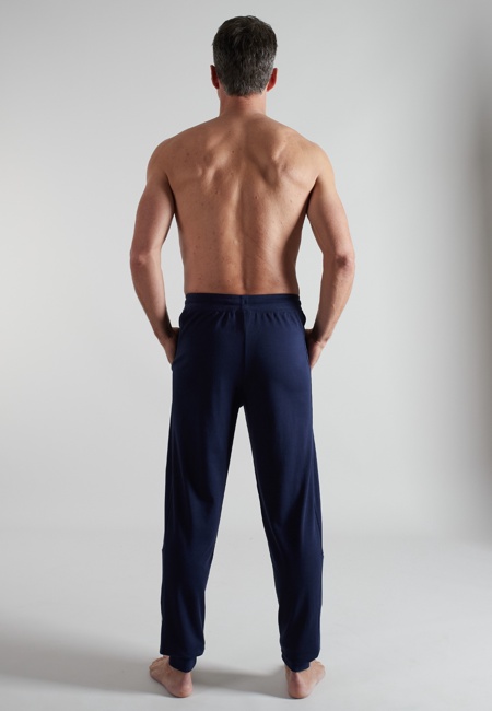 BUGATTI Herren Lange-Hose blau uni