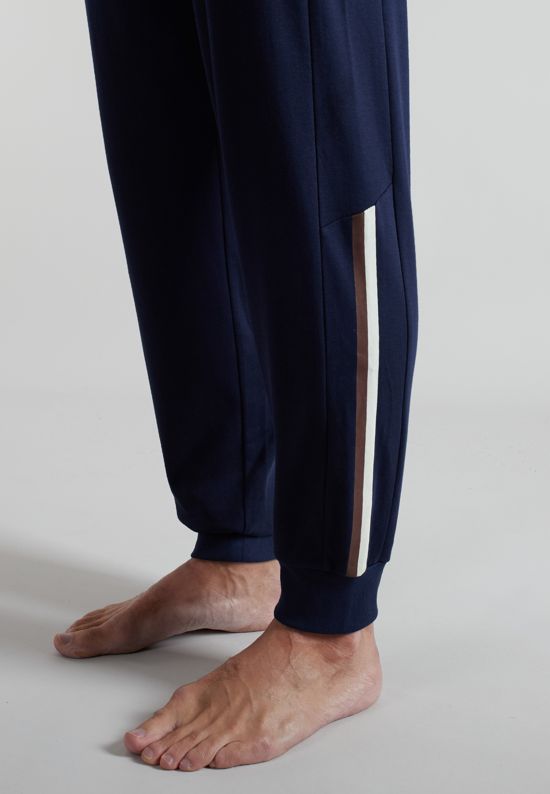 BUGATTI Herren Lange-Hose blau uni