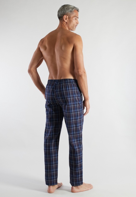 BUGATTI Herren Lange-Hose blau kariert