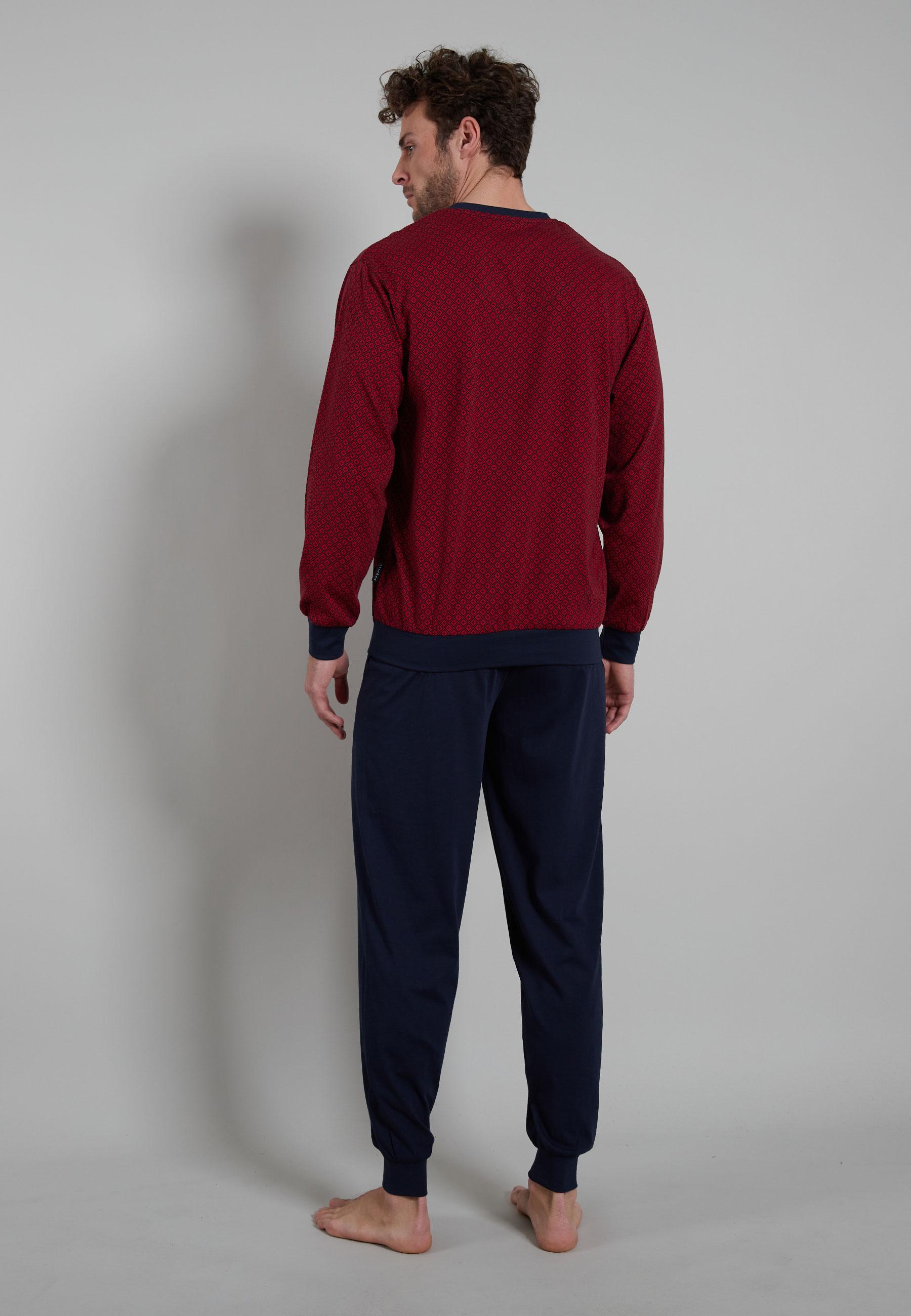 BUGATTI Herren Pyjama rot uni