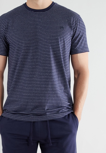 BUGATTI Herren Shorty blau quergestreift