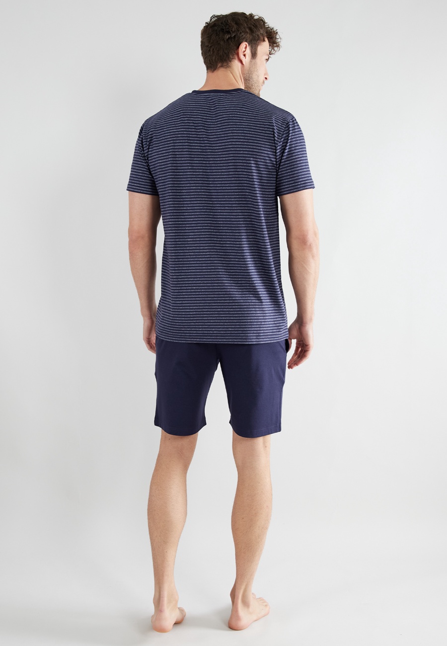 BUGATTI Herren Shorty blau quergestreift