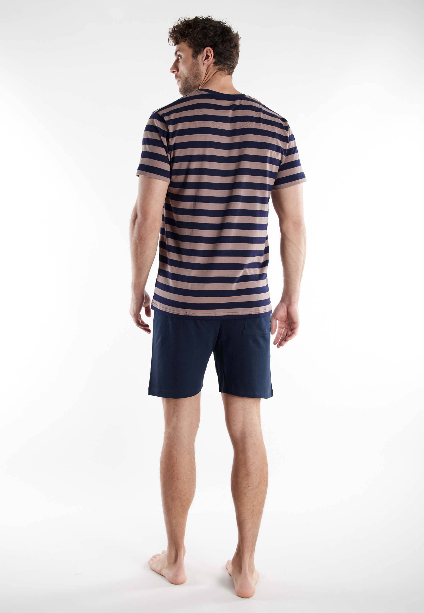 BUGATTI Herren Shorty braun quergestreift