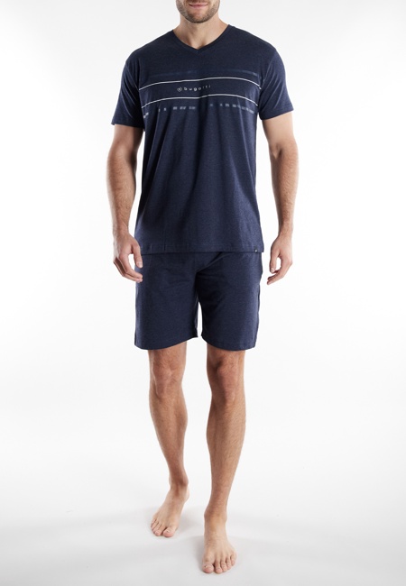 BUGATTI Herren Shorty blau uni