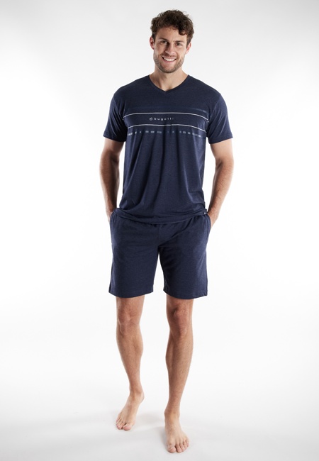 BUGATTI Herren Shorty blau uni