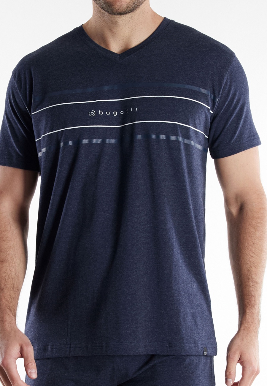 BUGATTI Herren Shorty blau uni