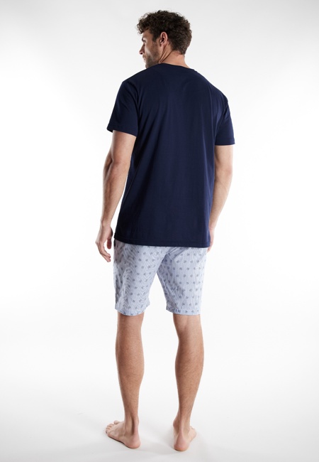 BUGATTI Herren Shorty blau bedruckt