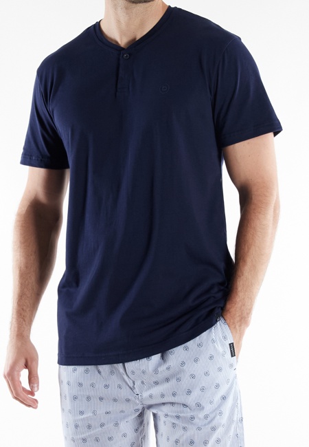 BUGATTI Herren Shorty blau bedruckt