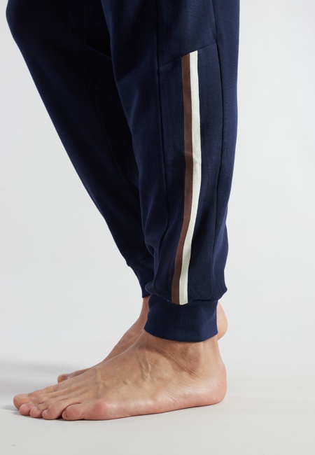 BUGATTI Herren Pyjama blau uni