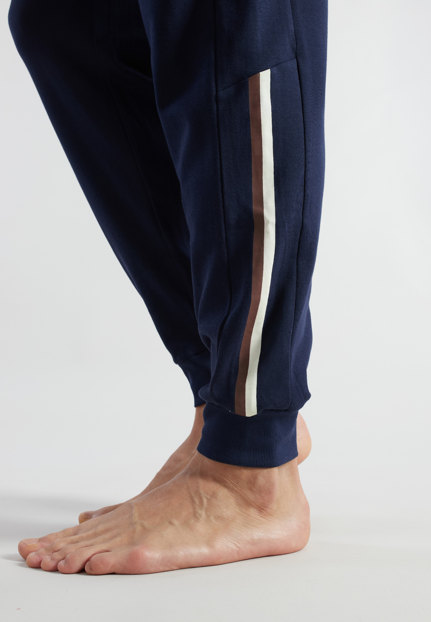 BUGATTI Herren Pyjama blau uni