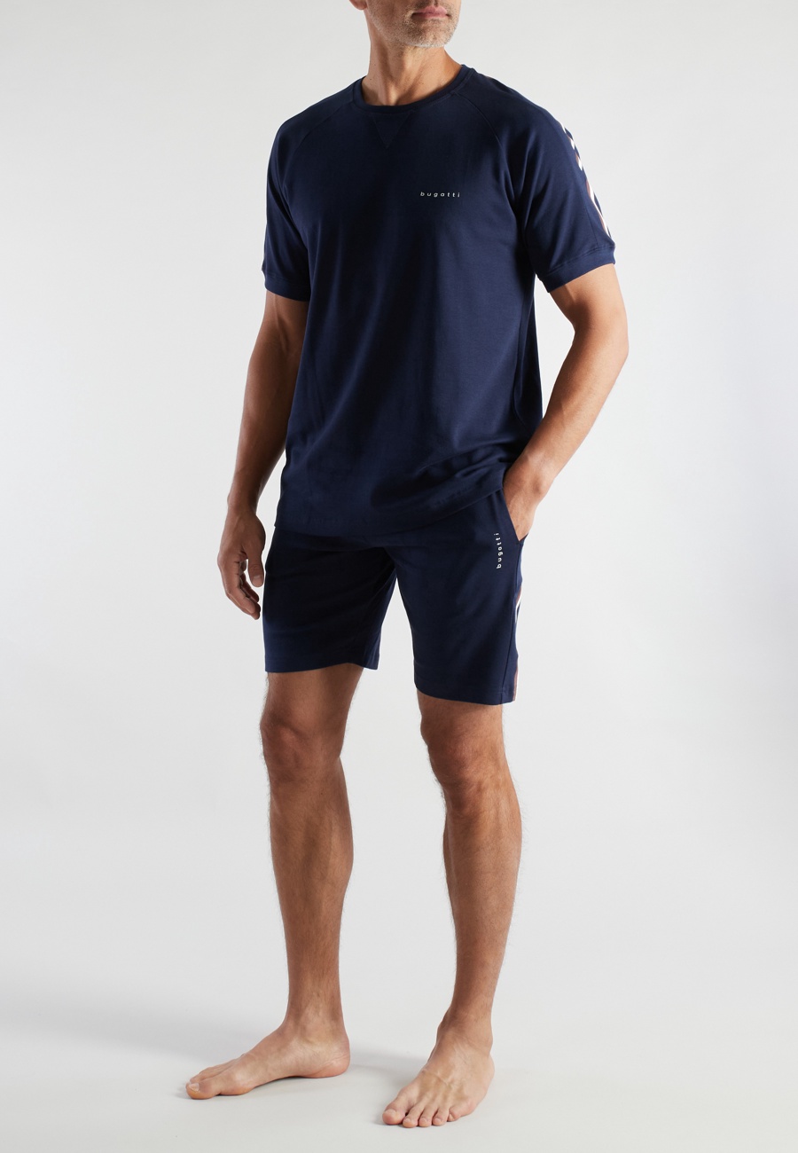 BUGATTI Herren Shorty blau uni