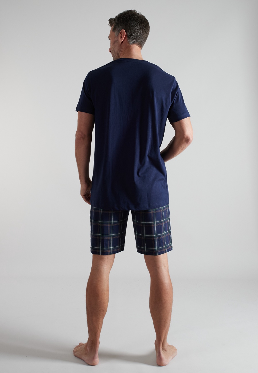 BUGATTI Herren Shorty blau kariert