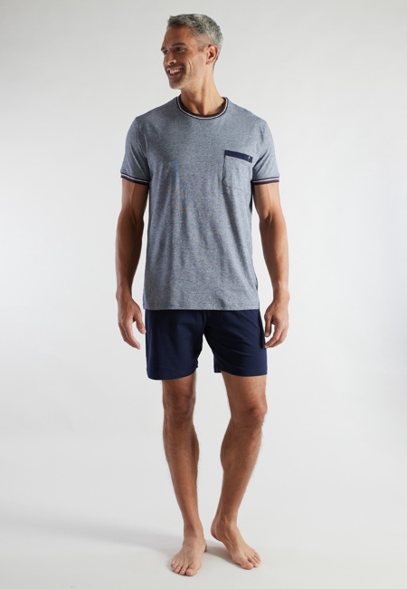 BUGATTI Herren Shorty blau quergestreift