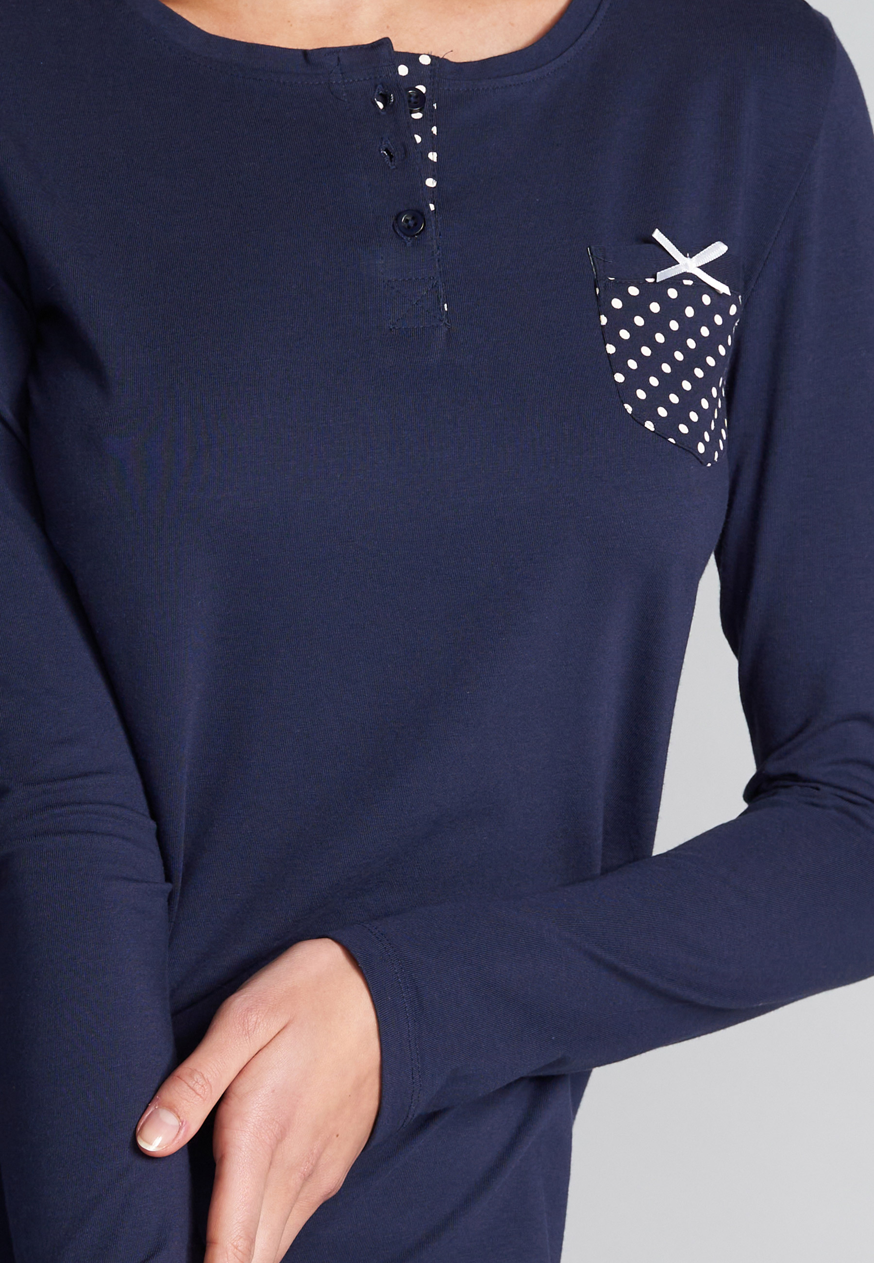 Damen Nachthemd blau uni