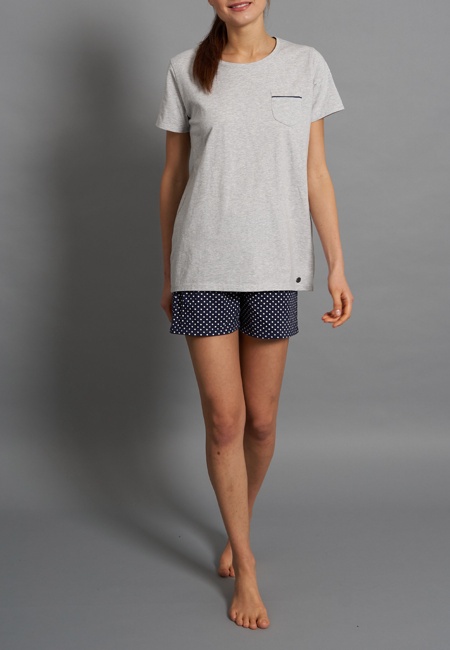 Damen Shorty blau gepunktet