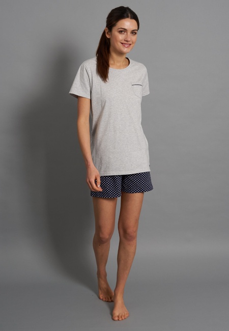 Damen Shorty blau gepunktet
